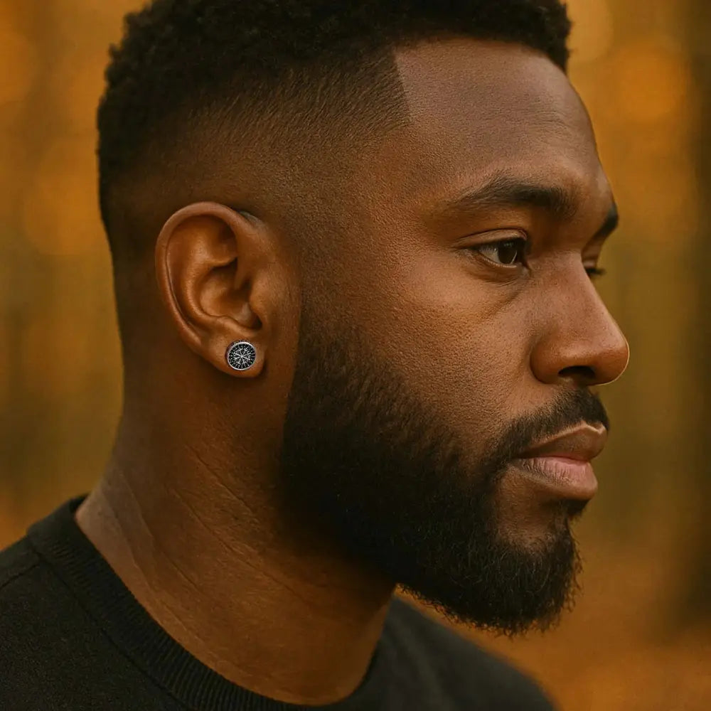 Viking Vegvisir Ohrringe fur Mann