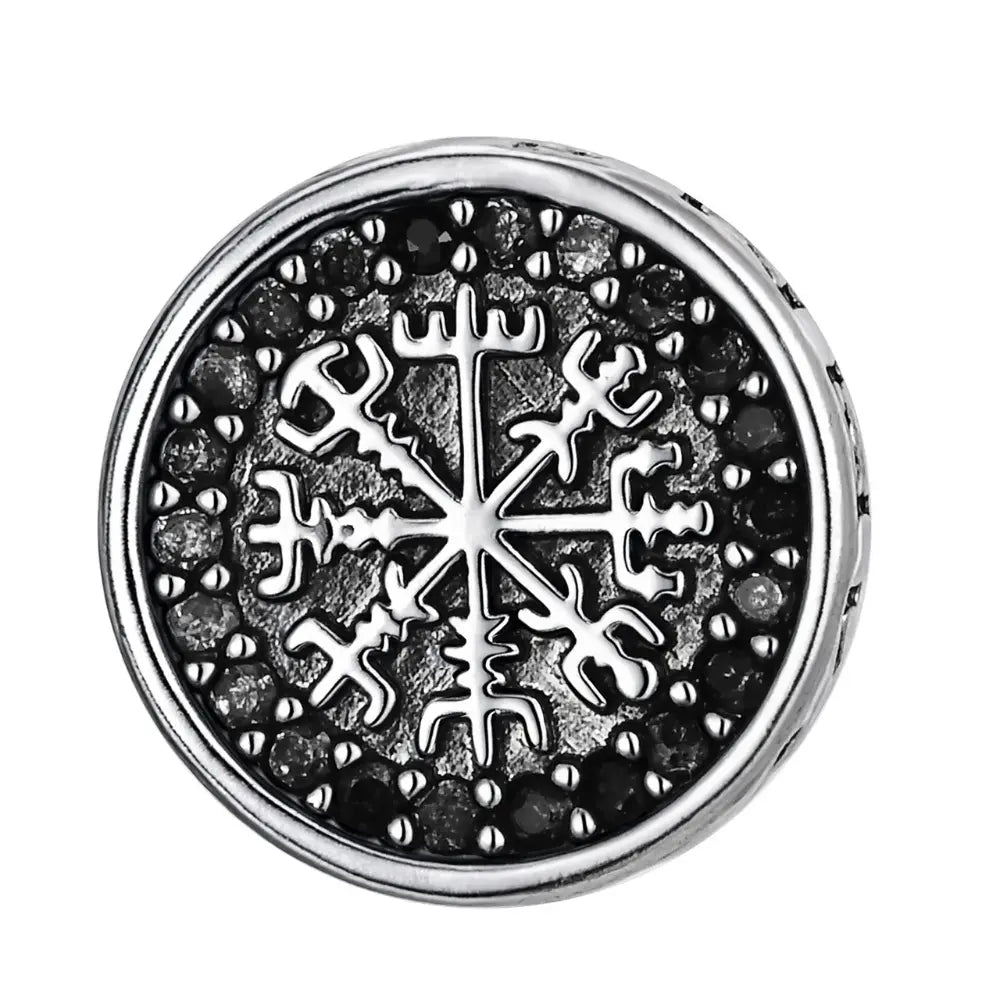 Viking Vegvisir Ohrringe silber