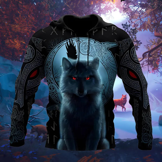 Vikings Pullover Hoodie mit Spirit of Fenrir