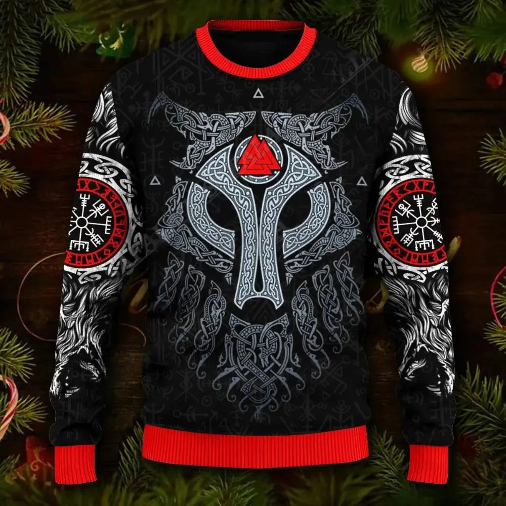 Weihnachts Pullover mit Fenrir