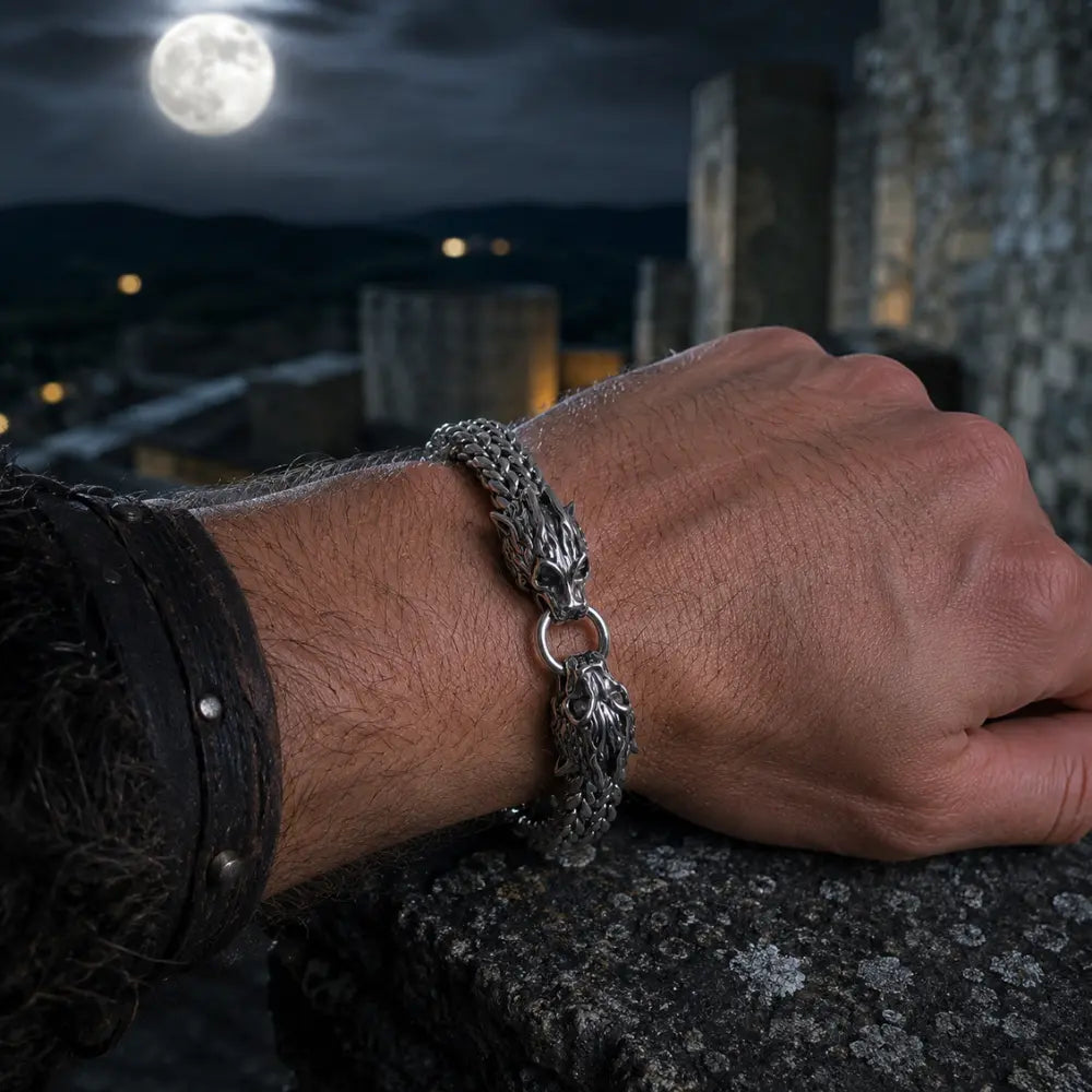 Wikinger Armband - Geri & Freki Mann