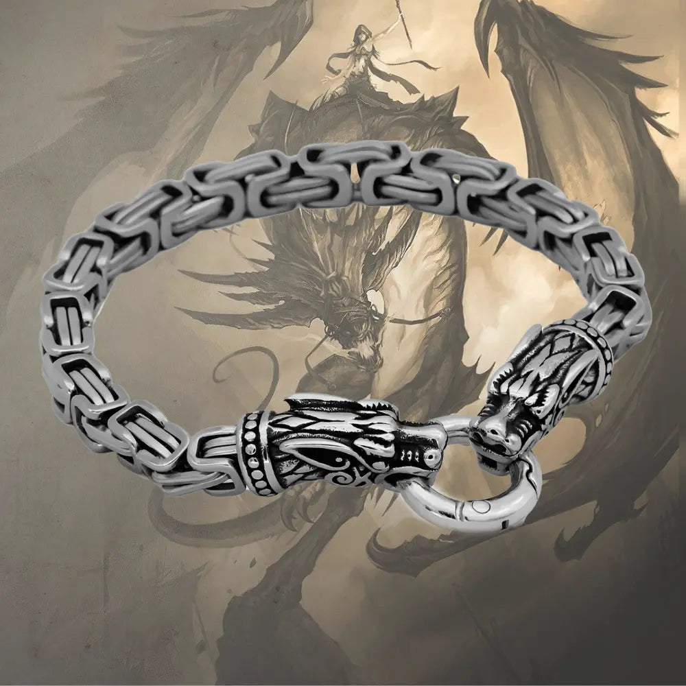 Wikinger Armband mit Wolf Nordische Mythologie 