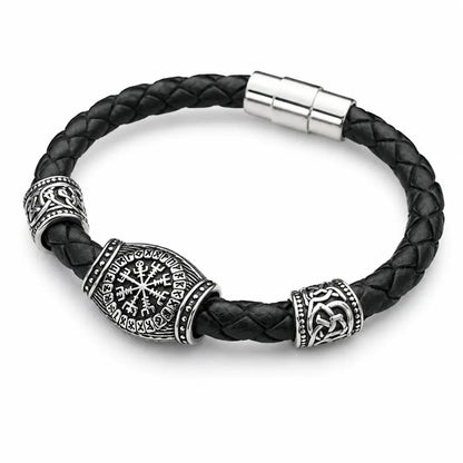 Wikinger Armreif - Vegvisir und Runen