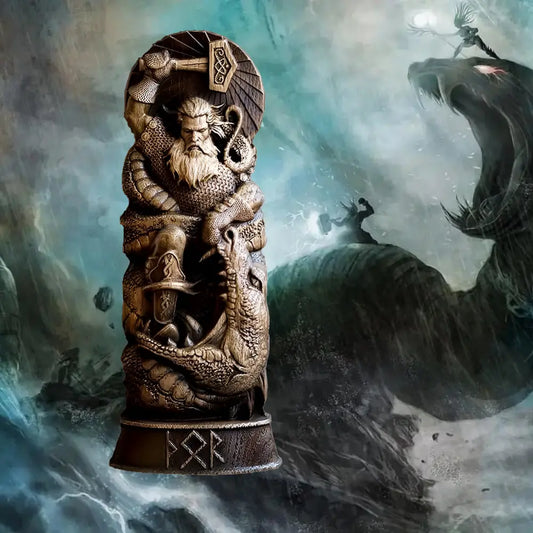 Wikinger Figuren mit Thor Gott