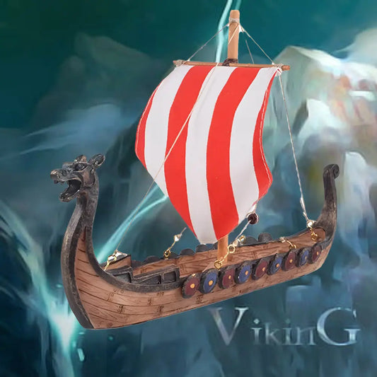 Wikinger Figuren mit Wikingerboot
