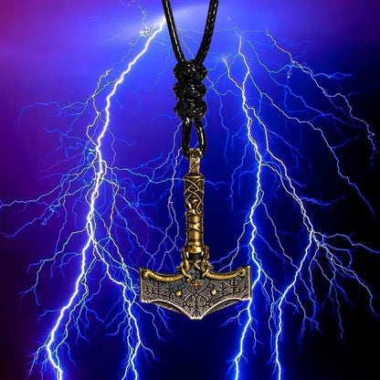 Wikinger Halskette Silber Lighting Hammer