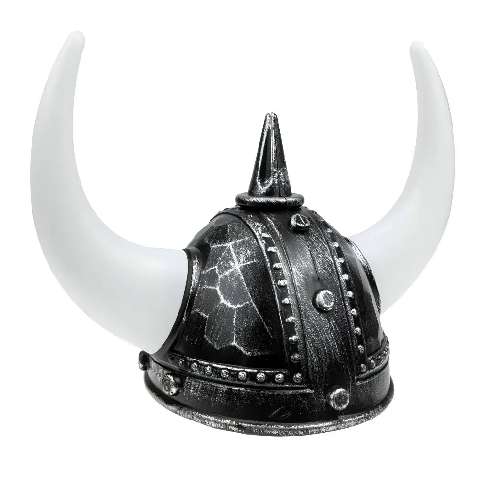 Wikinger Helm mit Hörnern Black Edition