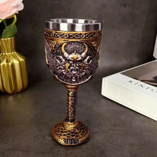 Wikinger Kelch Odin Head