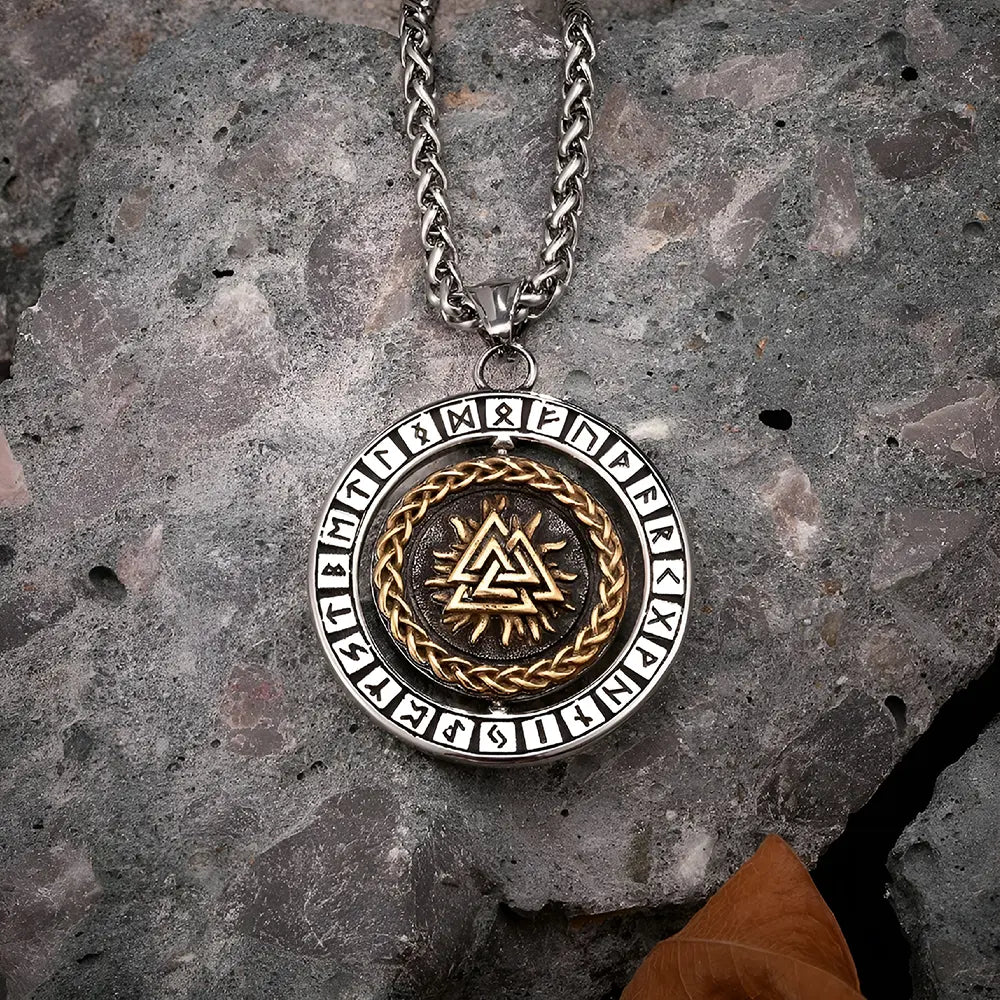 Wikinger Kette Edelstahl mit Symbol Valknut