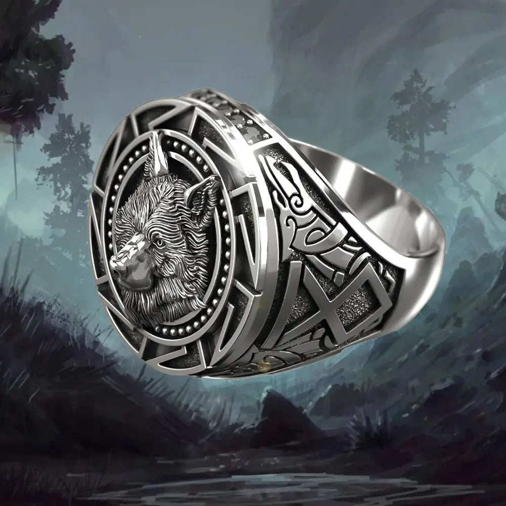 Wikinger Ring Fenriswolf