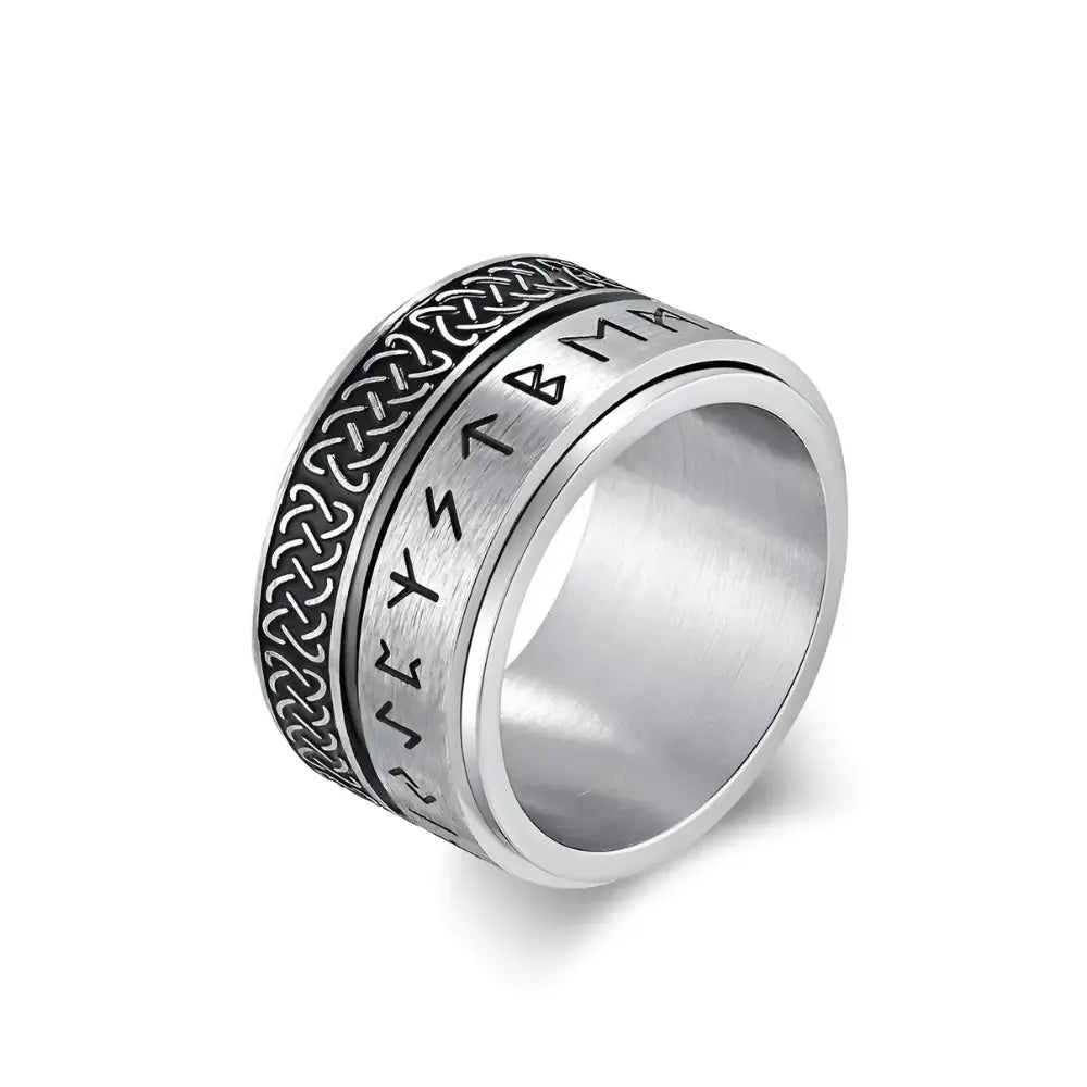 Wikinger Ring Silber Rune Futhark