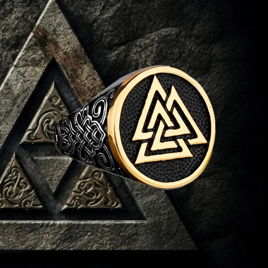 Wikinger Ring Valknut Symbol