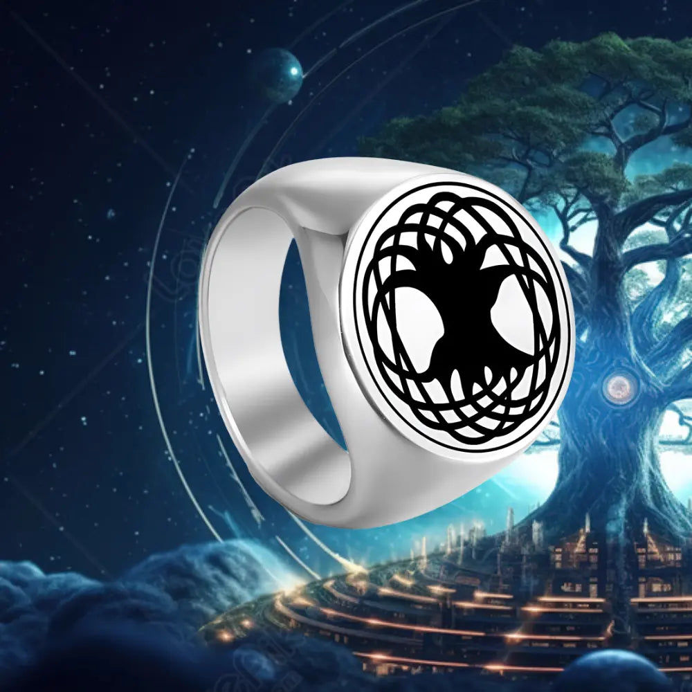 Wikinger Ring mit Baum Symbol