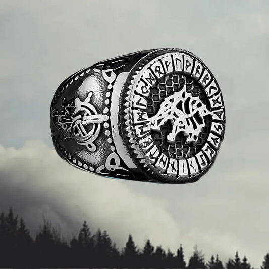 Wikinger Ring mit Fenrir Thor