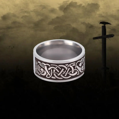 Wikinger Ring mit Viking Krähe