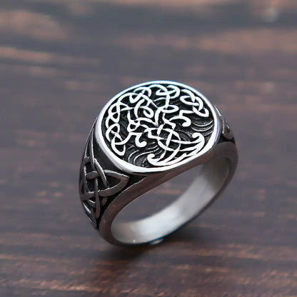 Wikinger Ring mit Yggdrasil Symbol