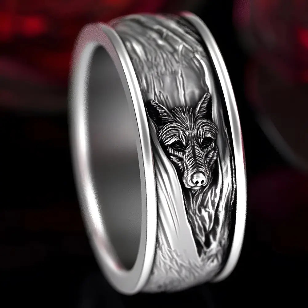 Wikinger Ringe mit Wolf Man