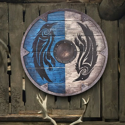 Wikinger Schild Deko mit Raben
