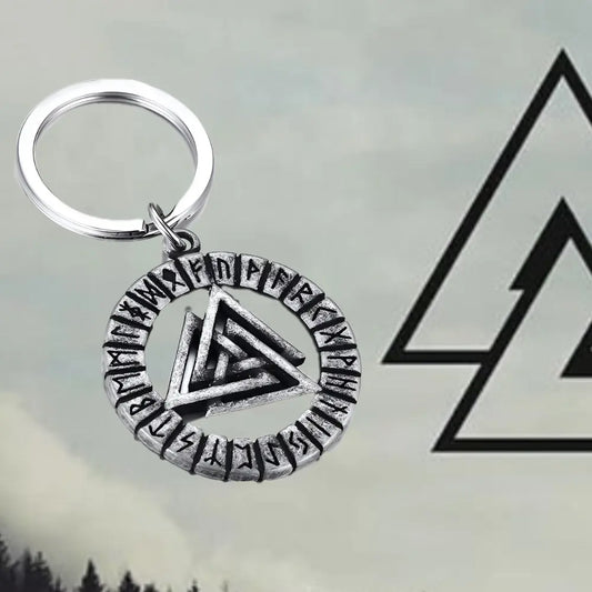 Wikinger Schlüsselanhänger mit Norse Valknut