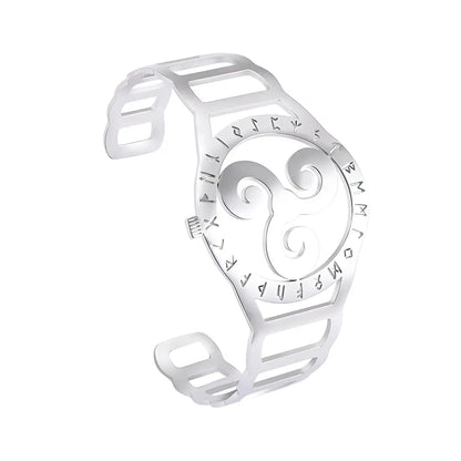 Wikinger Schmuck Armband mit Triskel & Runen