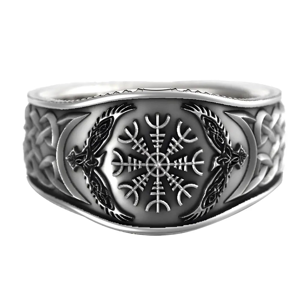 Wikinger Schmuck Ring Aegishjalmur