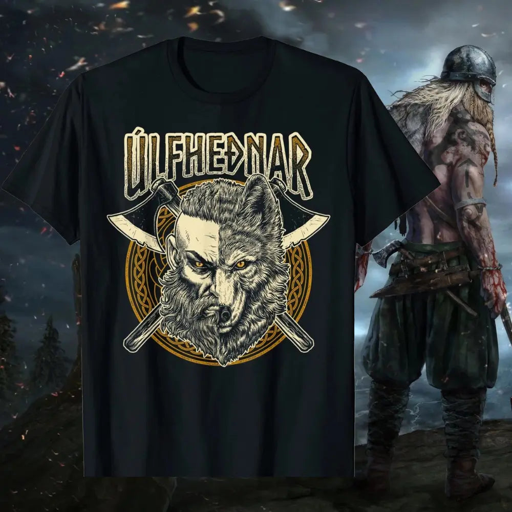 Wikinger T Shirt mit Wolf Berserk