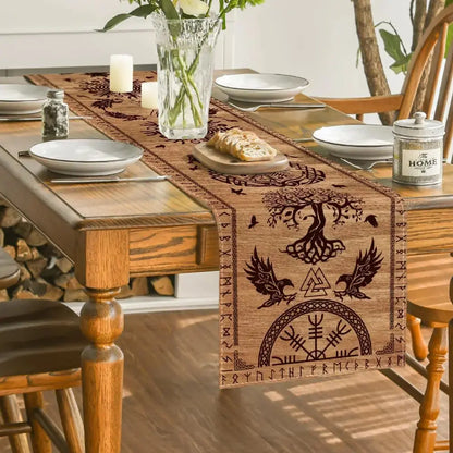 Wikinger Tischdecke Braun