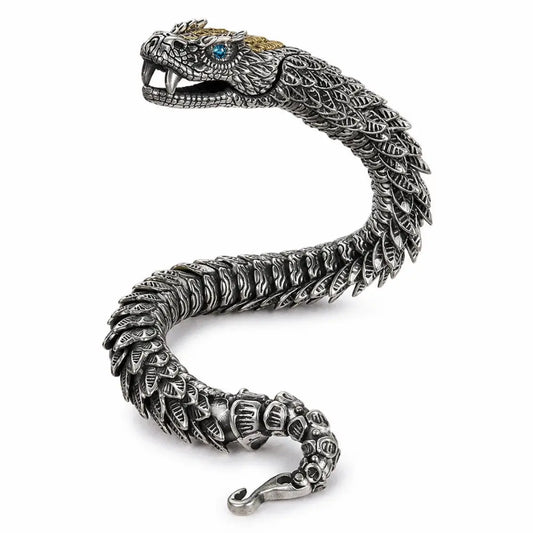 jormungandr armband silber drache weisser hintergrund