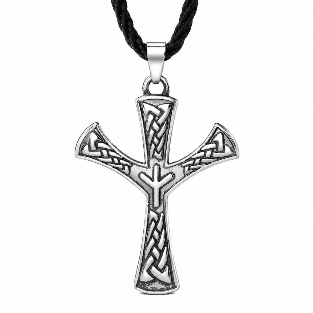 wikinger halskette algiz rune anhaenger silber freisteller
