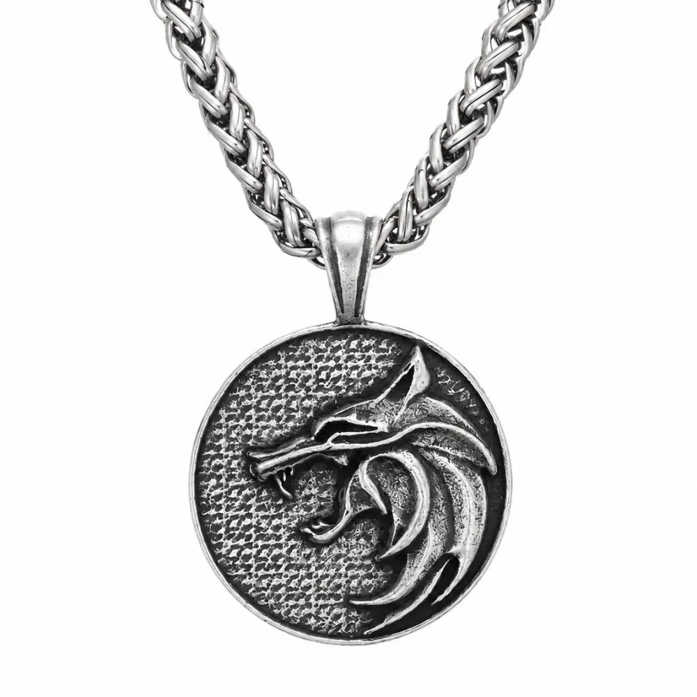 wikinger kette fenrir wolf silber produktfoto 