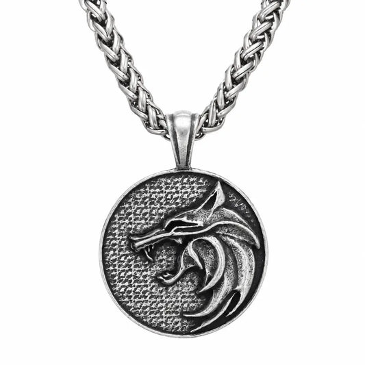 wikinger kette fenrir wolf silber produktfoto 