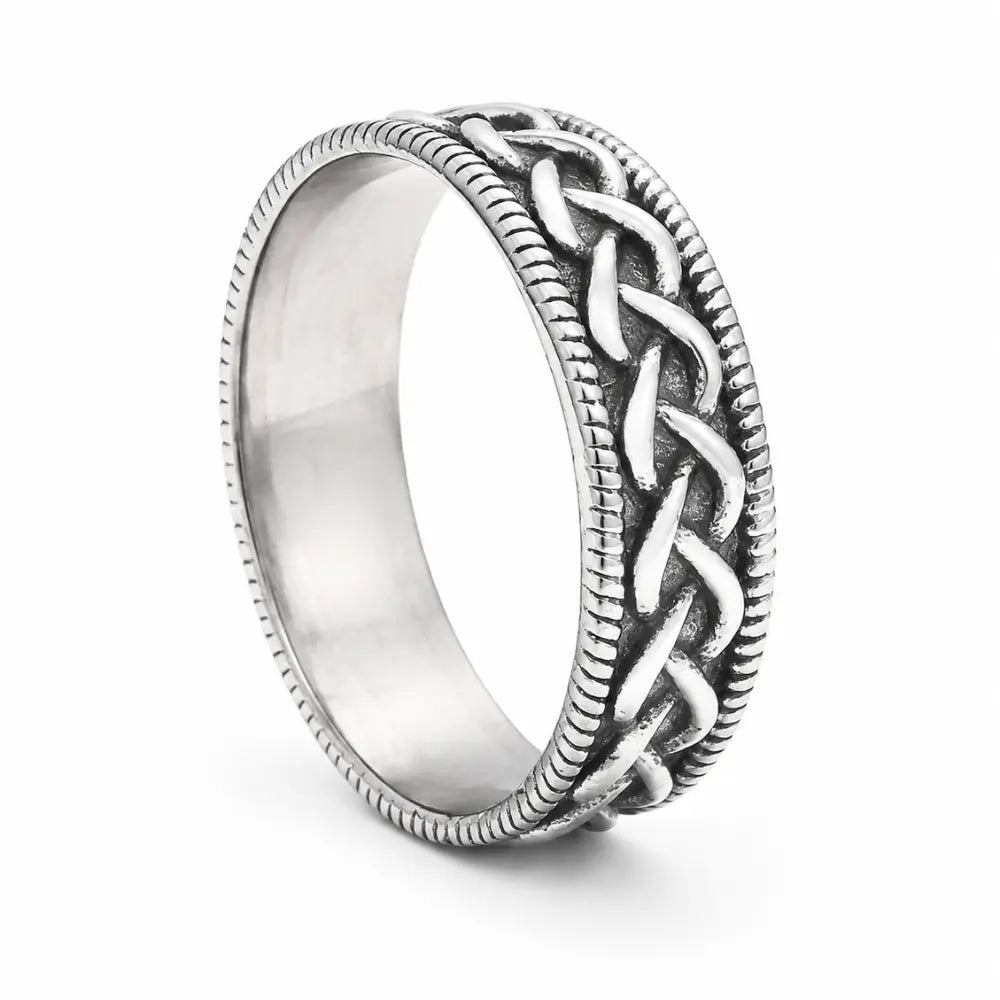wikinger ring keltischer knoten silber produktfoto