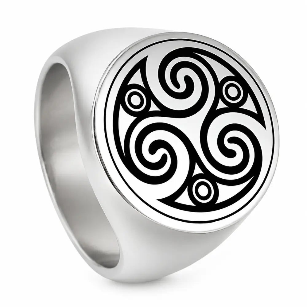 wikinger ring triskele silber herren produktfoto