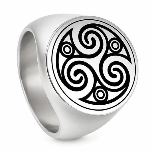 wikinger ring triskele silber herren produktfoto