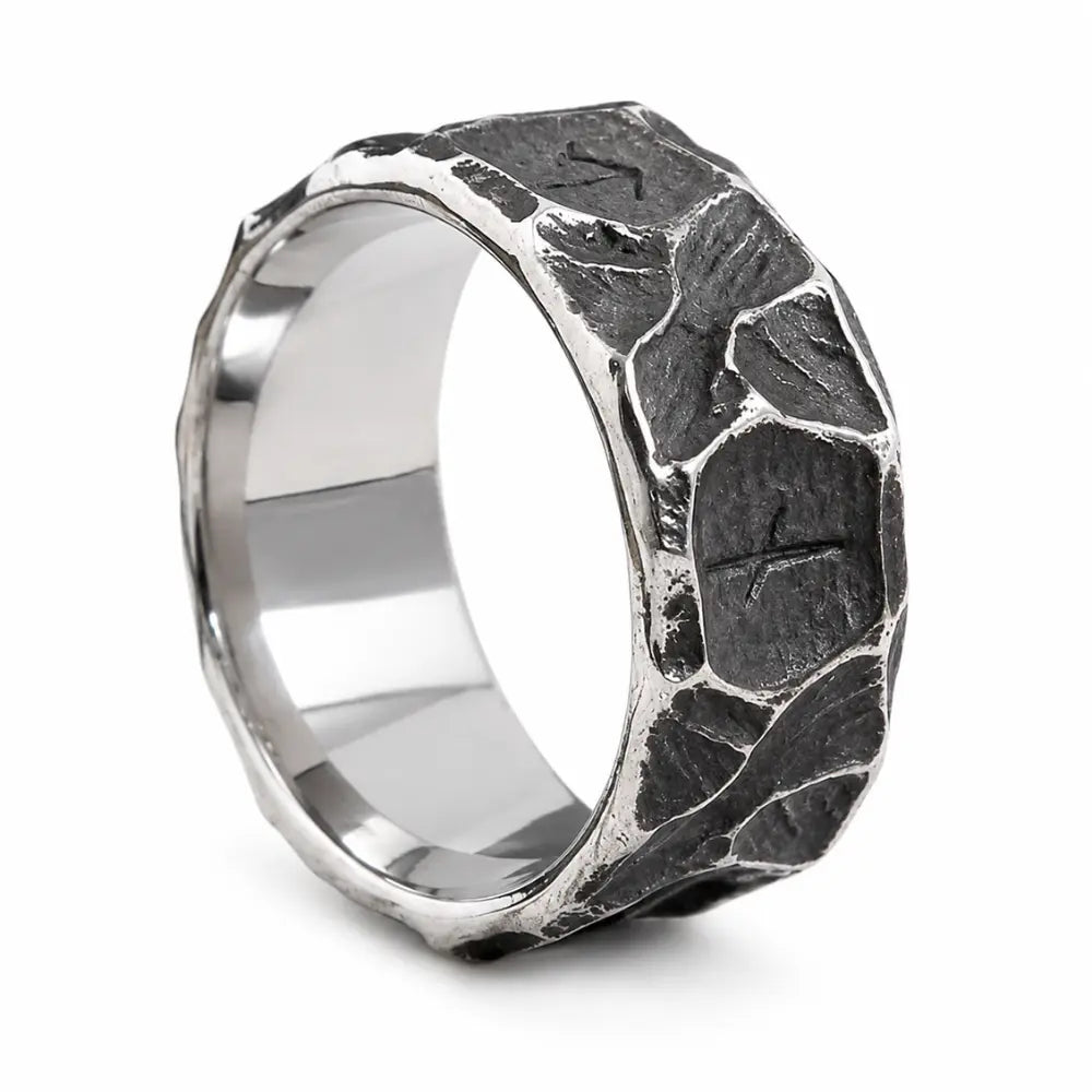 wikinger runen ring silber fond blanc produkt