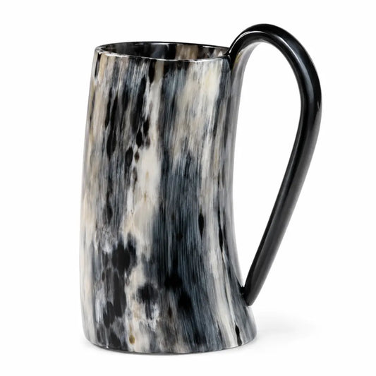 wikinger trinkhorn krug naturhorn weiss studio