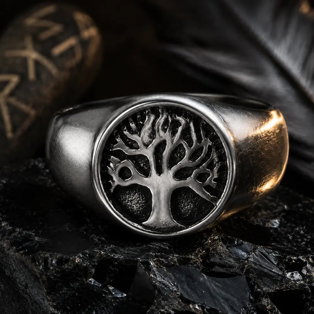 yggdrasil ring makro gravur runen studio wikinger