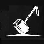 Aufkleber Wikinger mit Mjolnir Hammer