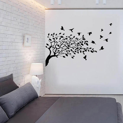 Aufkleber Wikinger mit Yggdrasil und Bird