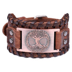 Braun Viking Armband mit Odin Baum