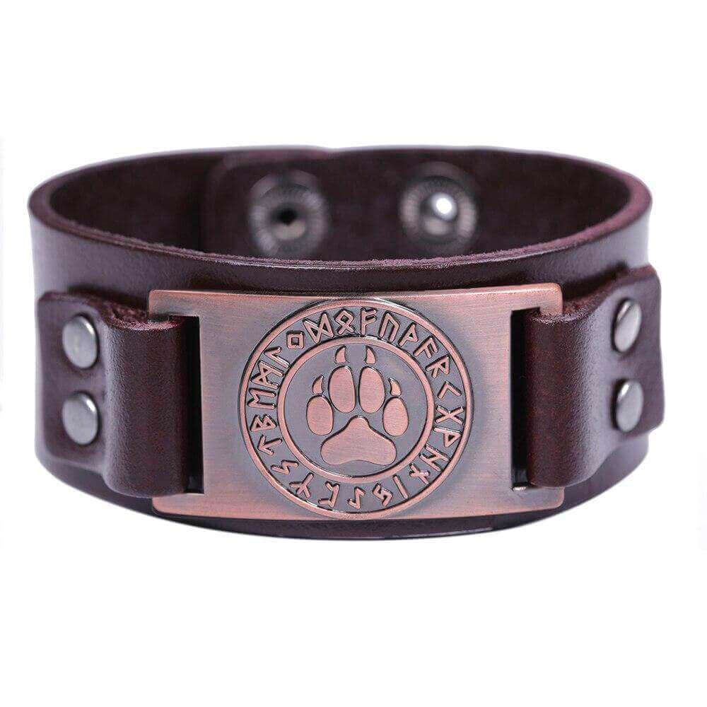 Grosses Wikinger-Armband mit Wolfspfote