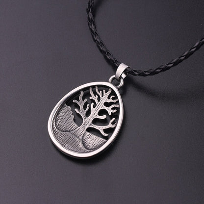 Wikinger Halskette <br> Nordischer Baum (Leder)