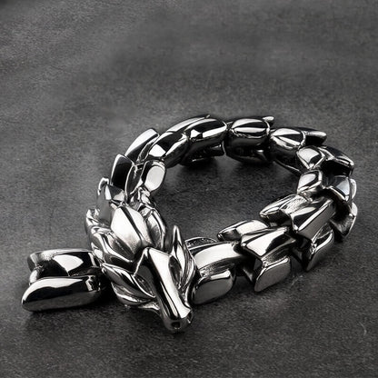 Kelten Stahl Armband mit Fenris