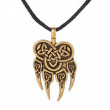 Keltische Halskette mit Wolfspfoten