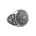 Keltischer Ring mit Wikinger Kompass