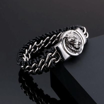 Keltisches Armband mit Wolf Symbol