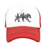 Rot Wikinger Mütze mit Großer Bär