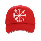 Rot Wikinger Mütze mit Vegvisir