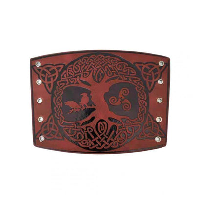 Schwarz Wikinger Armreif mit Tree of Life Symbol