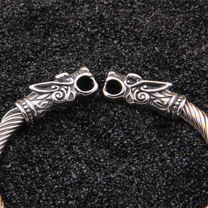 Stahl-Wolf-Armband für Frauen